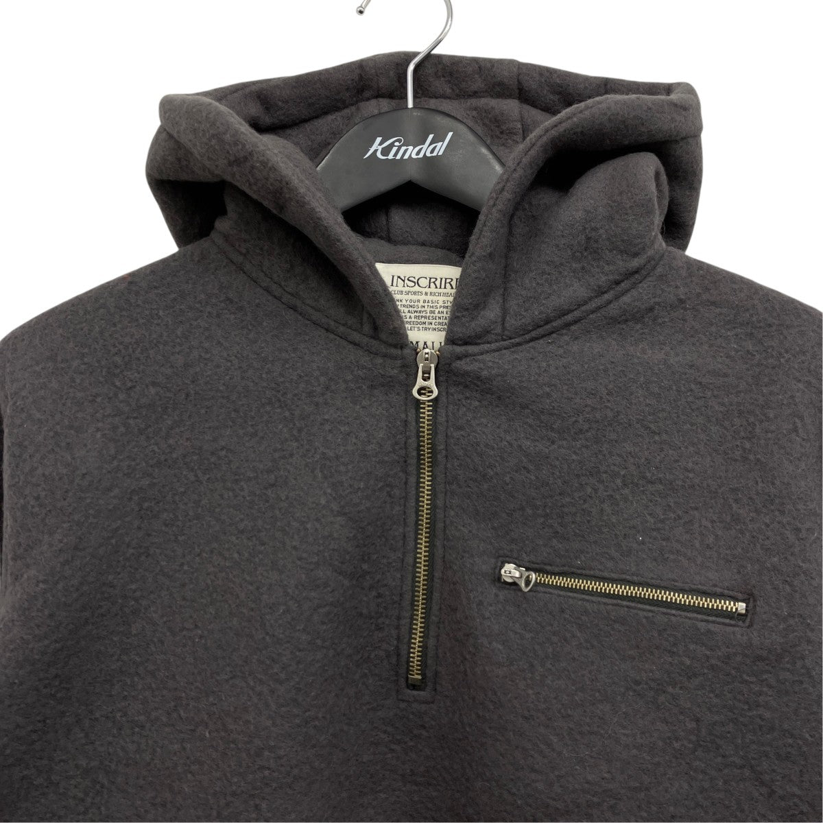 INSCRIRE Freece Hoodie フリースパーカー 古着・中古-3枚目のアイテム画像