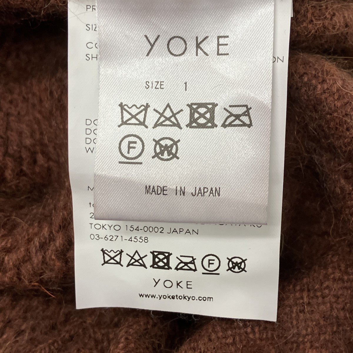 YOKE CONNECTING CREW NECK KNIT LS クルーネックニット 古着・中古-5枚目のアイテム画像