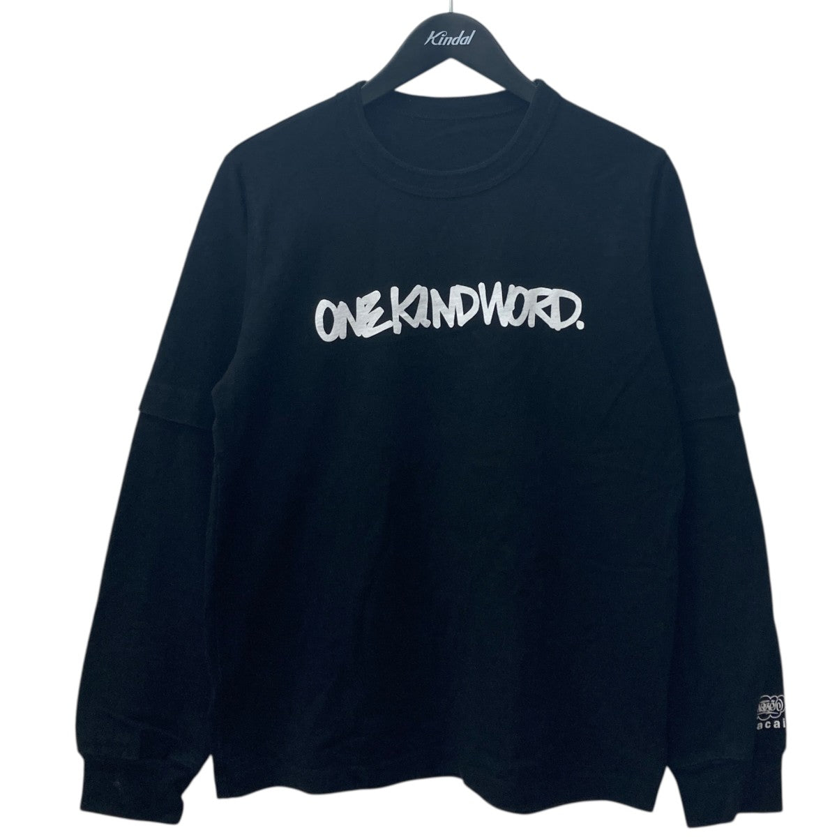 ONE KIND WORD Print LSV T-Shirts レイヤードカットソー