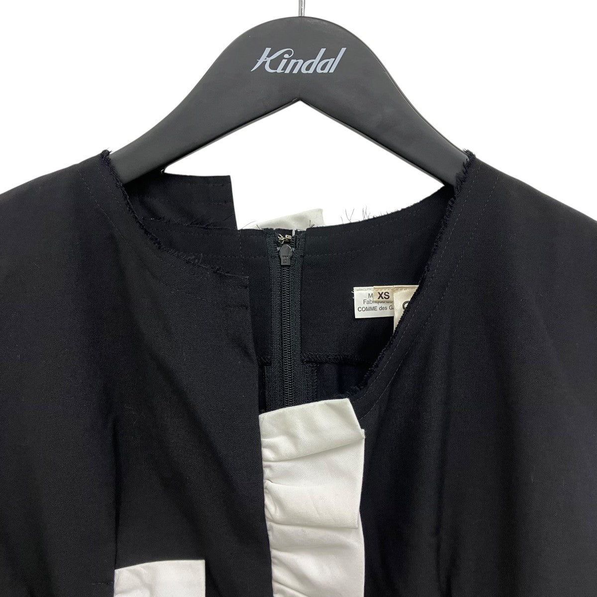 COMME des GARCONS ノースリーブ白フリルワンピース 古着・中古-3枚目のアイテム画像