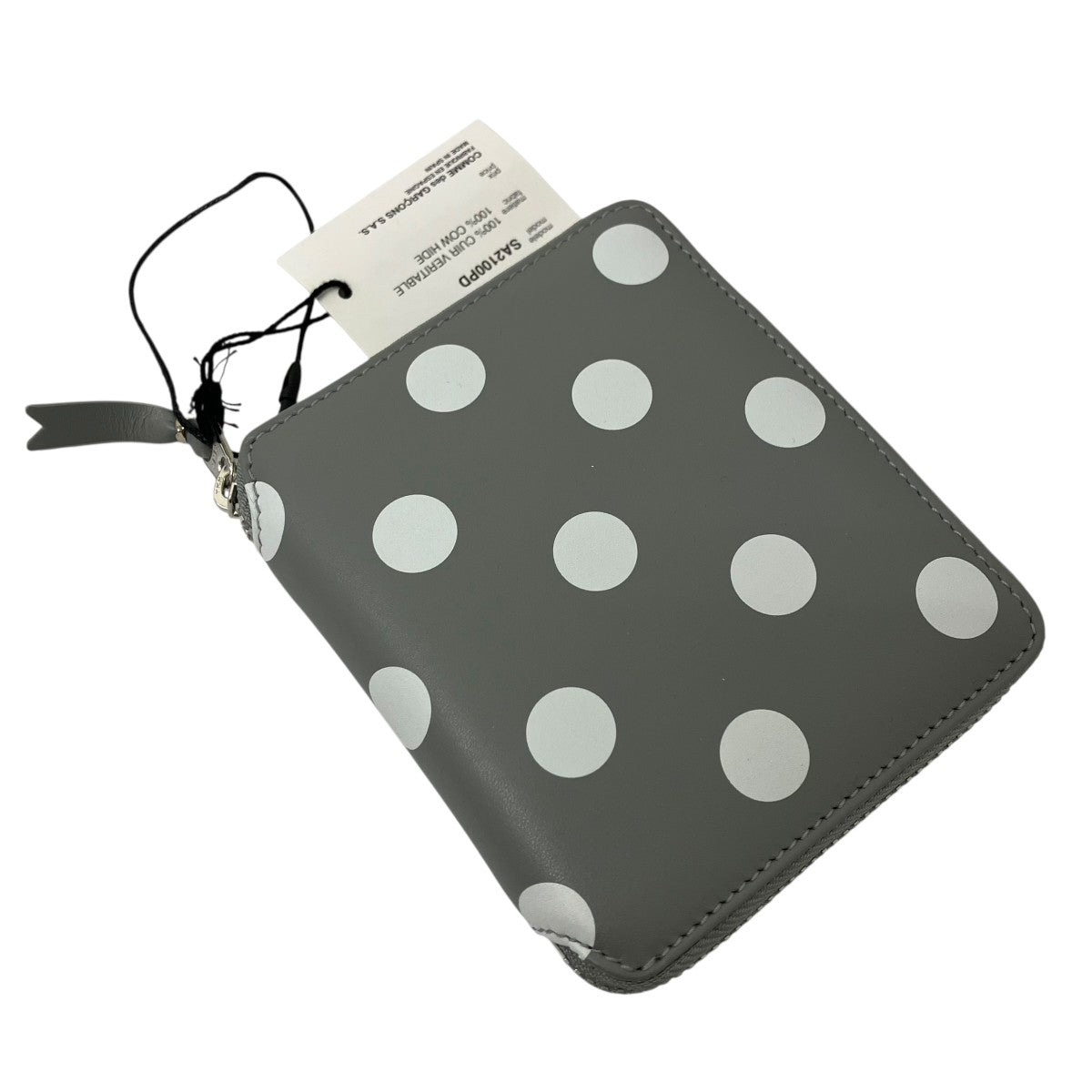 COMME des GARCONS POLKA DOTS PRINTED FULL ZIP AROUND WALLET 2つ折り財布 古着・中古-2枚目のアイテム画像