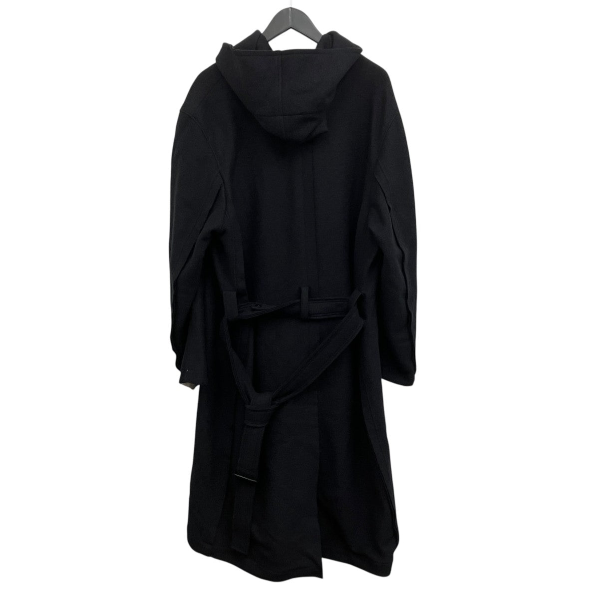 Hoodette Coat ウールリネン断ち切りコート