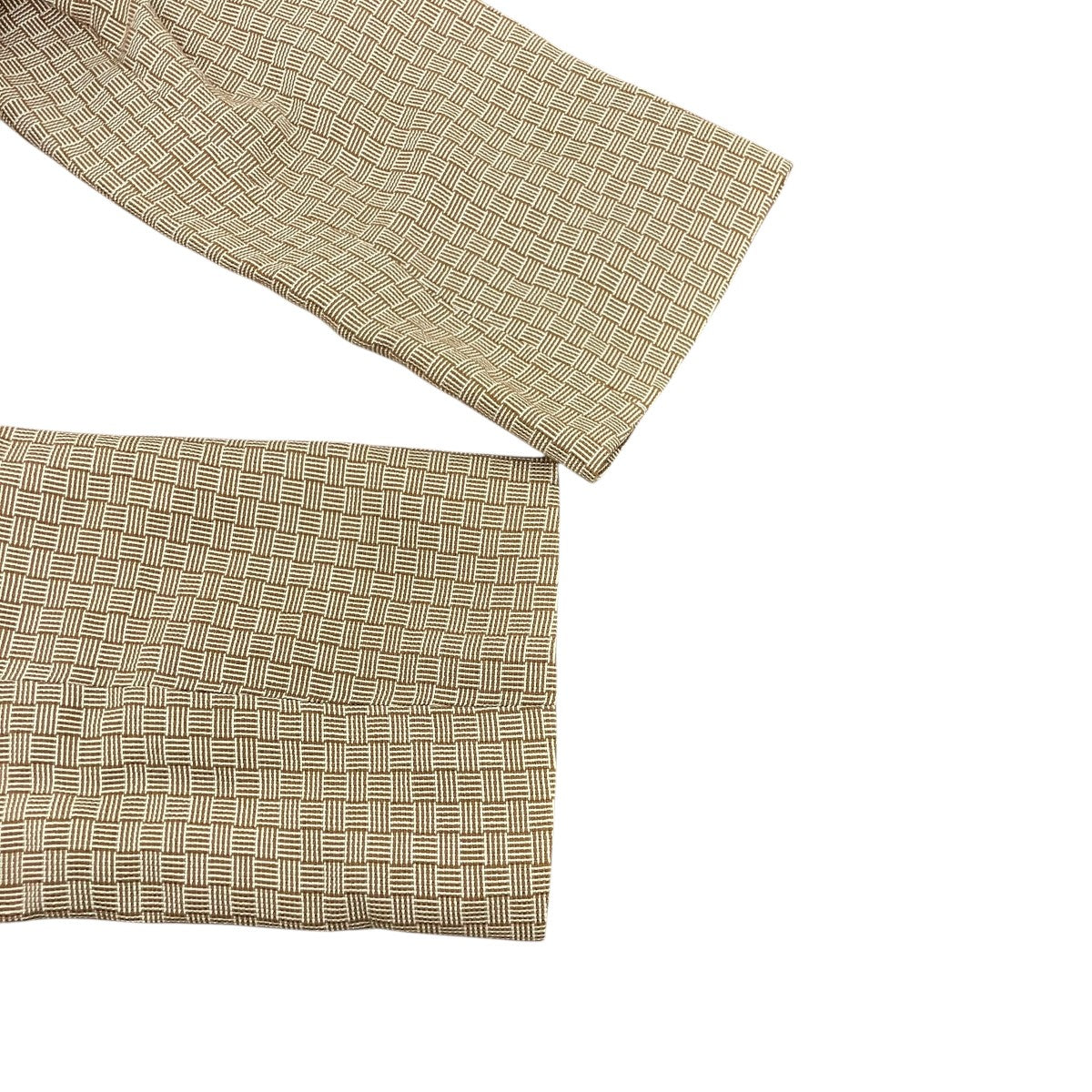 FUMIKA UCHIDA silk linen woven pattern open bib gawn オープンデザインガウン 古着・中古-4枚目のアイテム画像