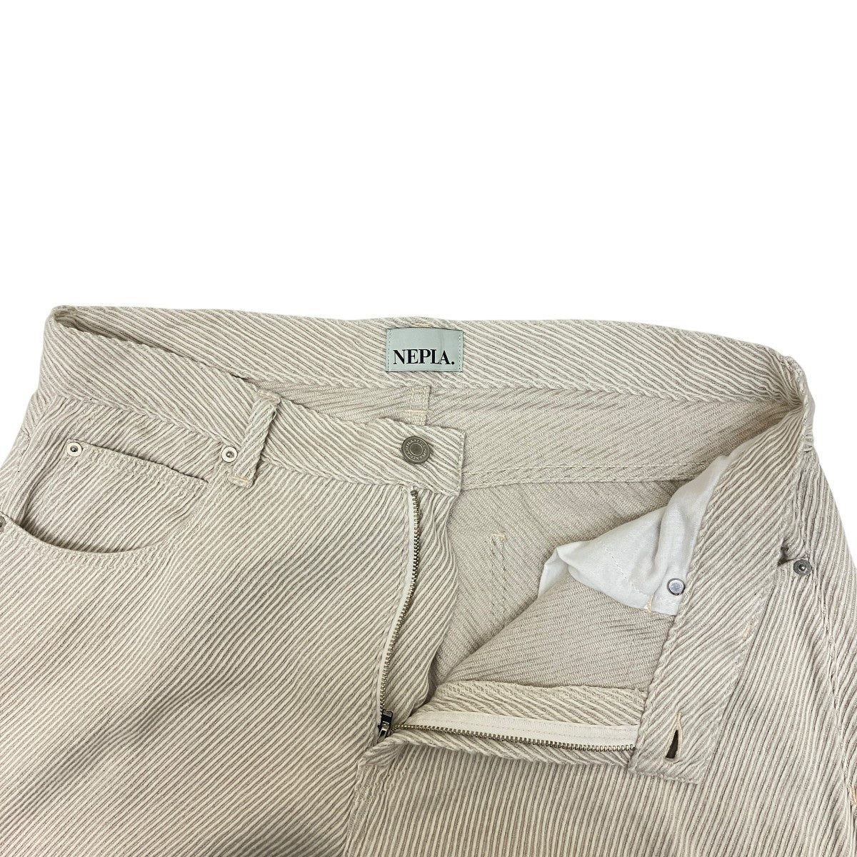 NEPLA． EURO CLASSIC STRAIGHTリネン混パンツ 古着・中古-3枚目のアイテム画像