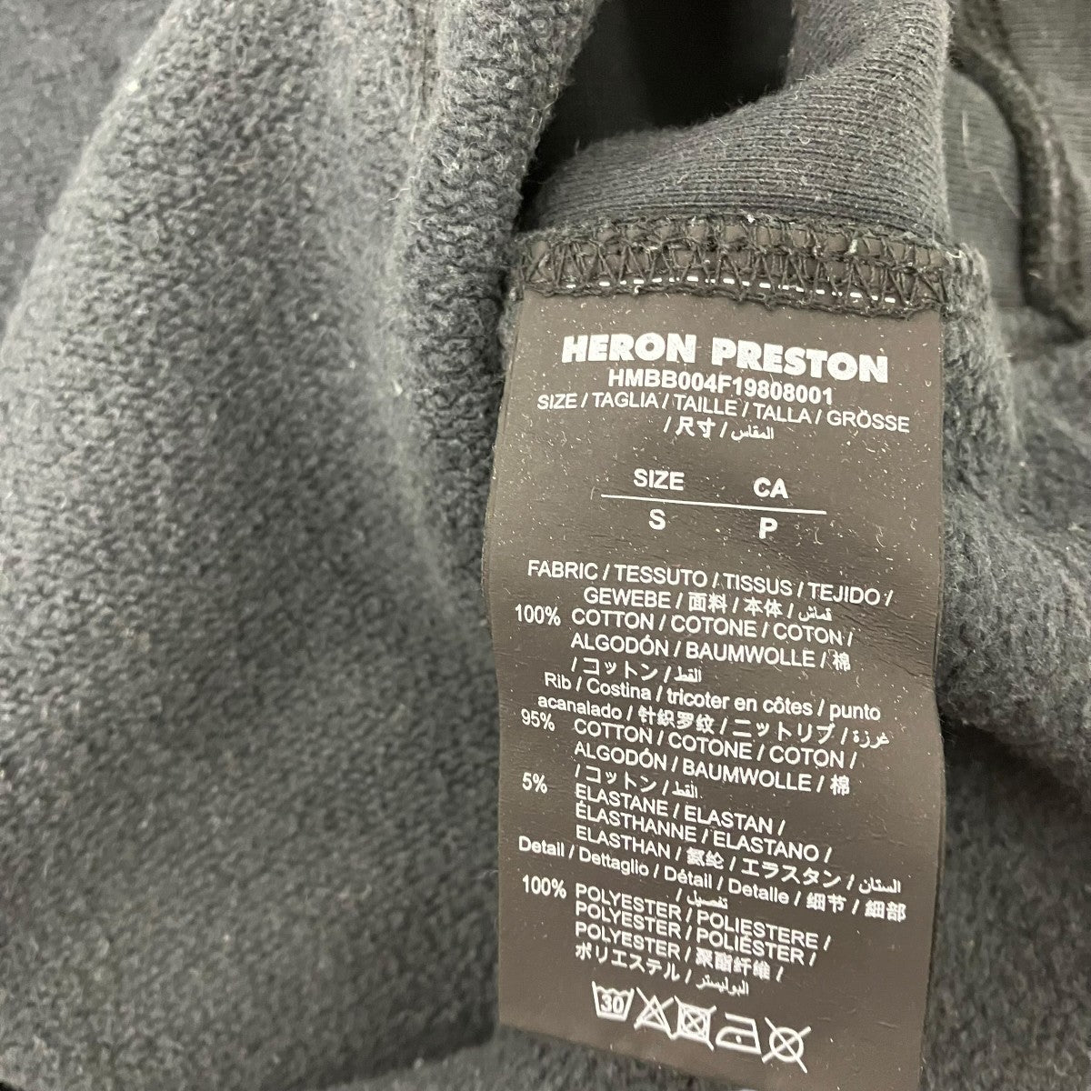 HERON PRESTON(ヘロンプレストン) プルオーバーパーカー ブラック