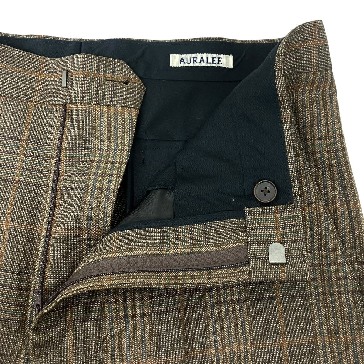 BLUEFACED WOOL CHECK SLACKS チェックスラックス