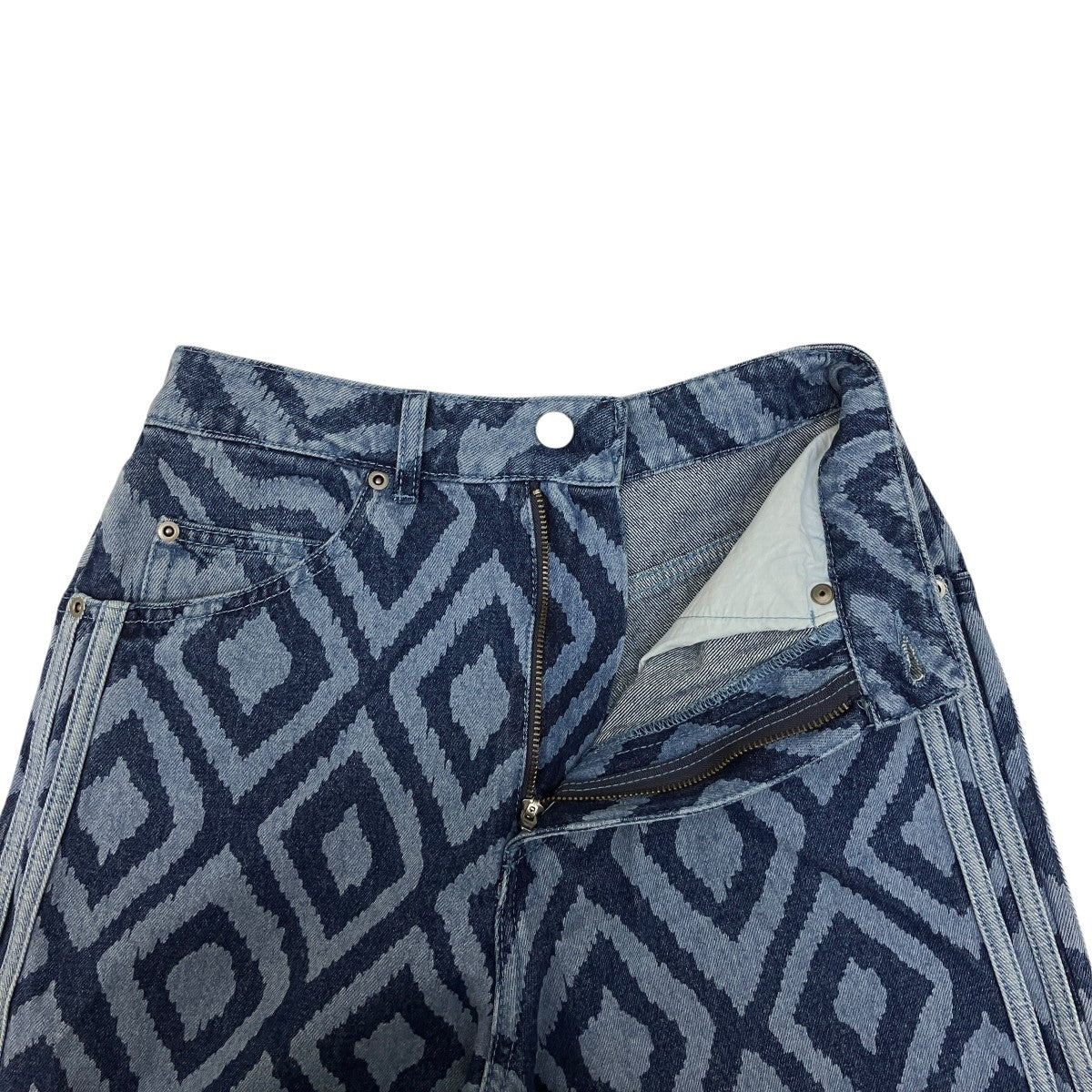 adidas×FARM Rio 総柄サイドラインデニムパンツIW0794 古着・中古-3枚目のアイテム画像