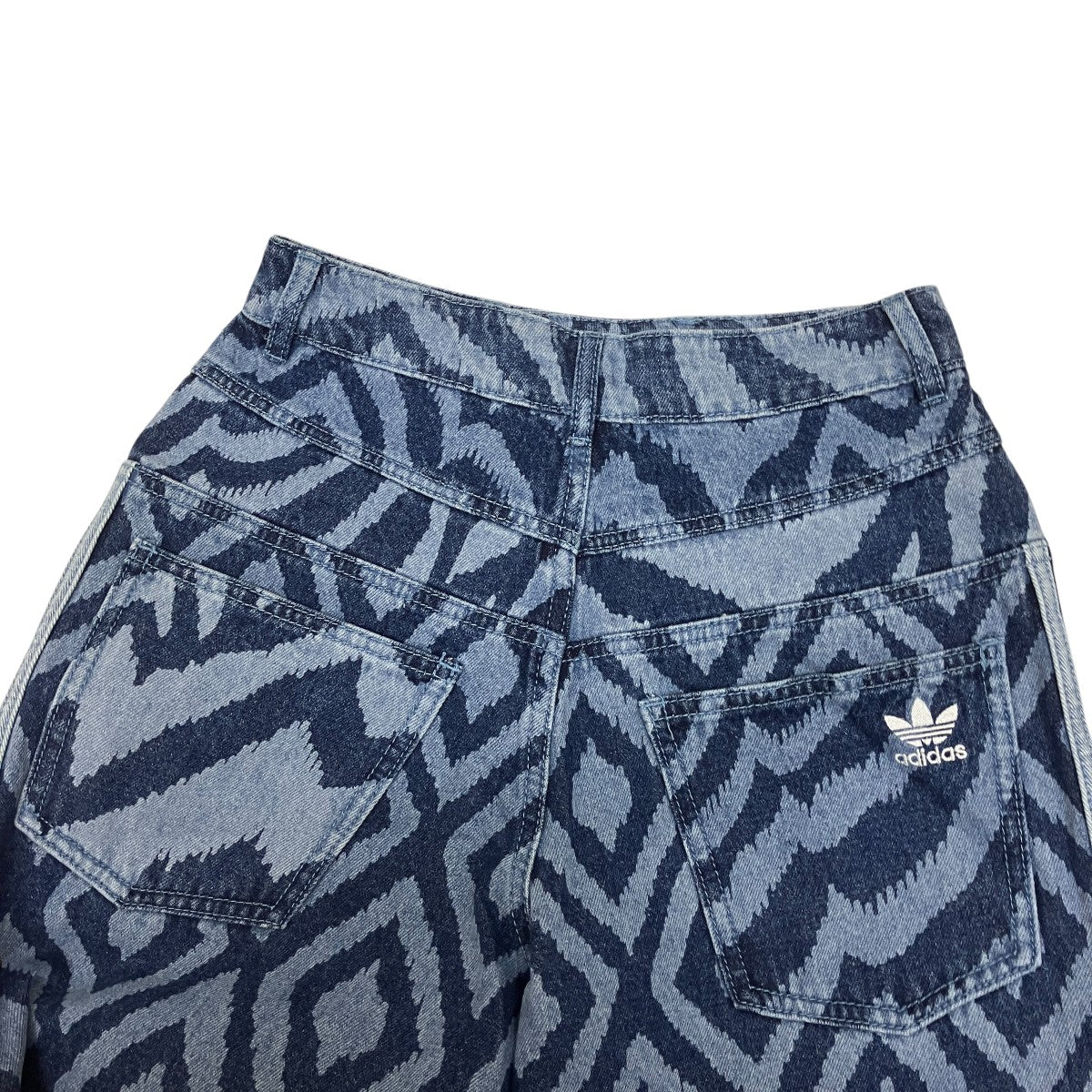 adidas×FARM Rio 総柄サイドラインデニムパンツIW0794 古着・中古-4枚目のアイテム画像