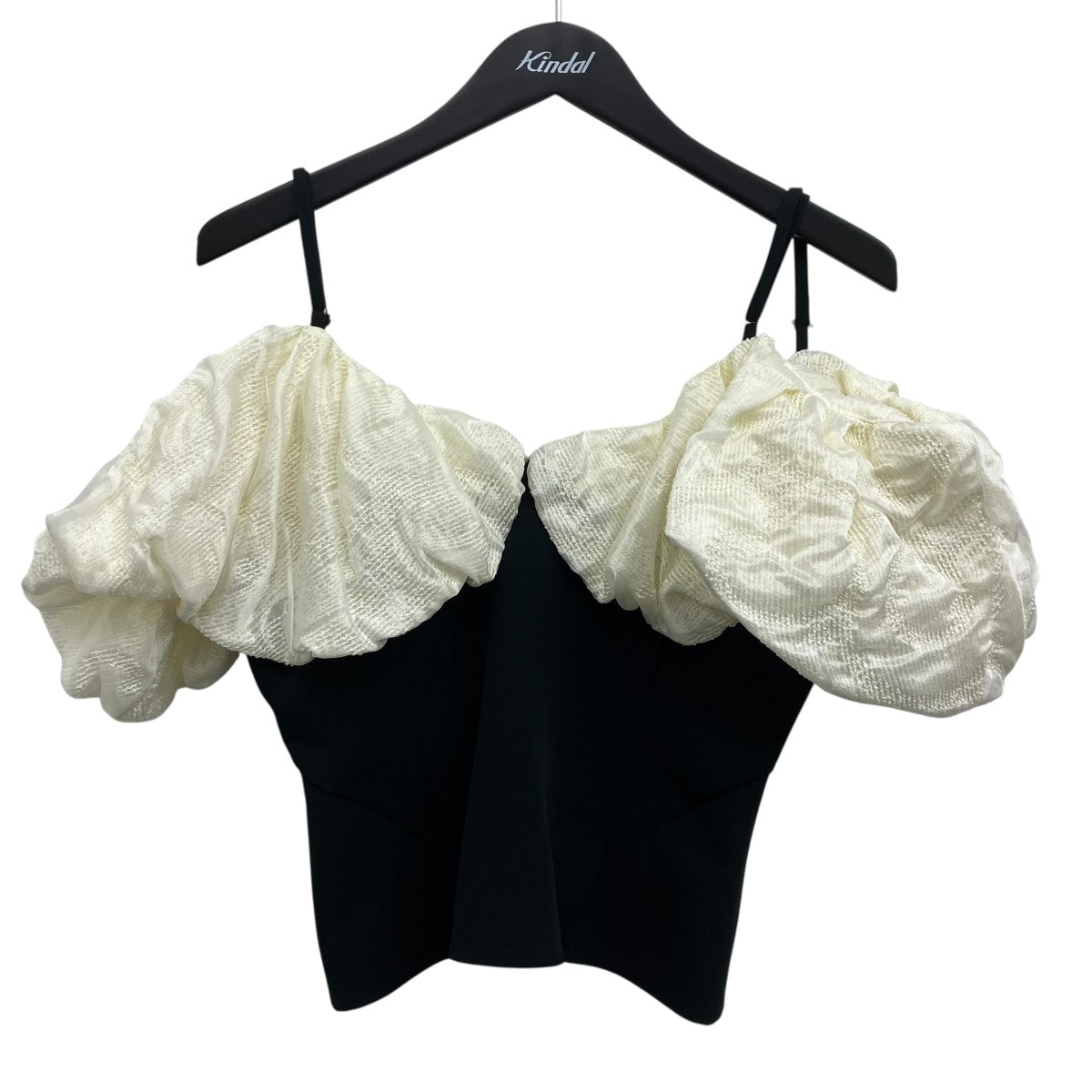 See-through Jacquard Voluminous Sleeve Top シースルージャガードボリュームスリーブトップ