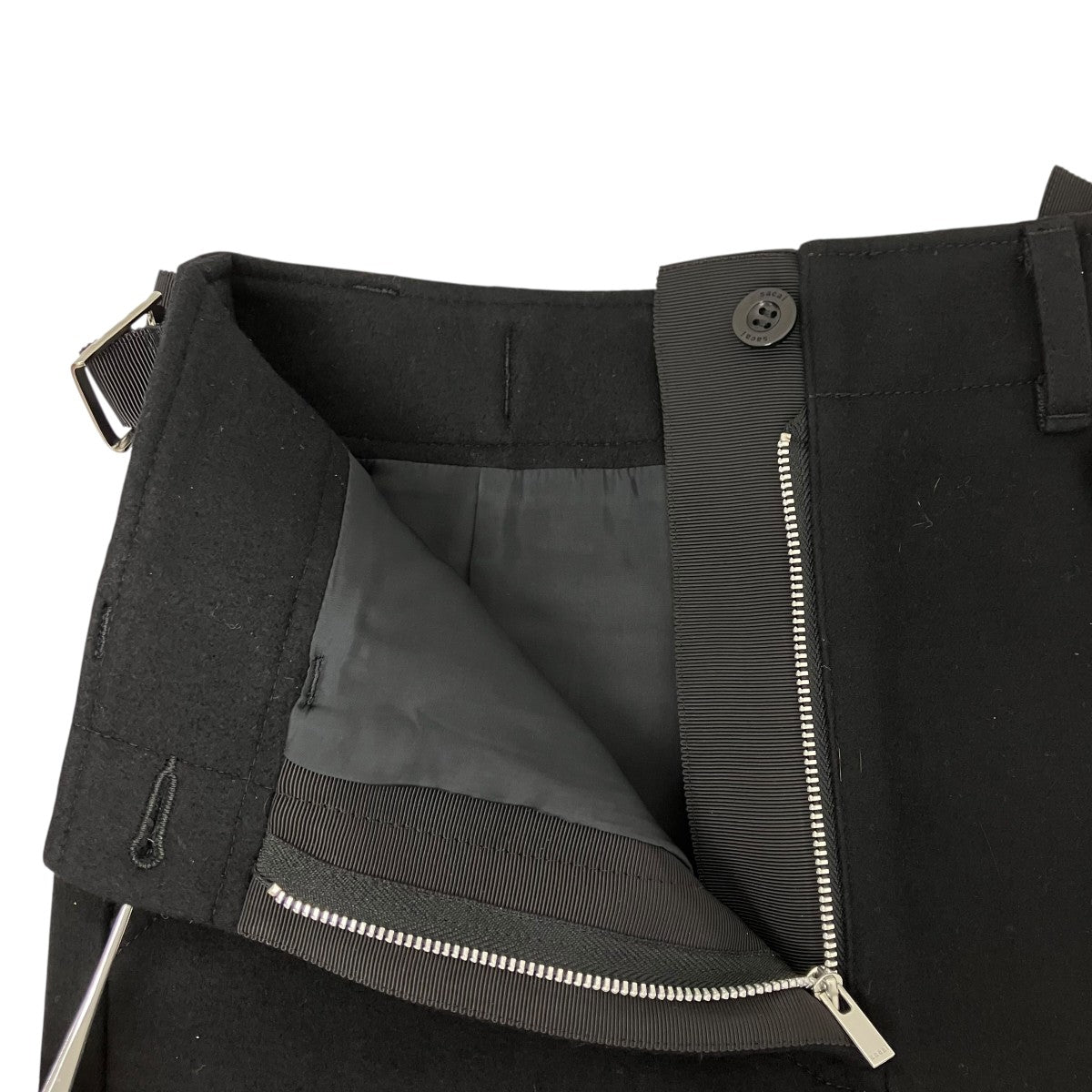 sacai Suiting Skirt ドッキングスカート 古着・中古-4枚目のアイテム画像