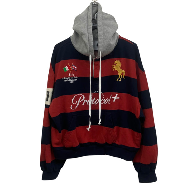 Protocol Index(プロトコルインデックス) STRIPE POLO HOODIE