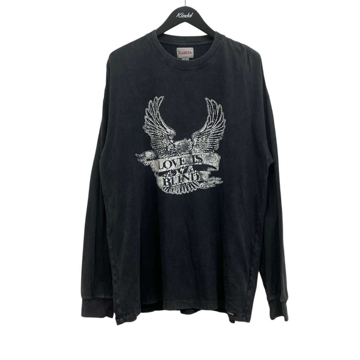 KAMIYA EAGLE Breached Long Sleeve T-shirt ユーズド加工カットソー 古着・中古-1枚目のアイテム画像