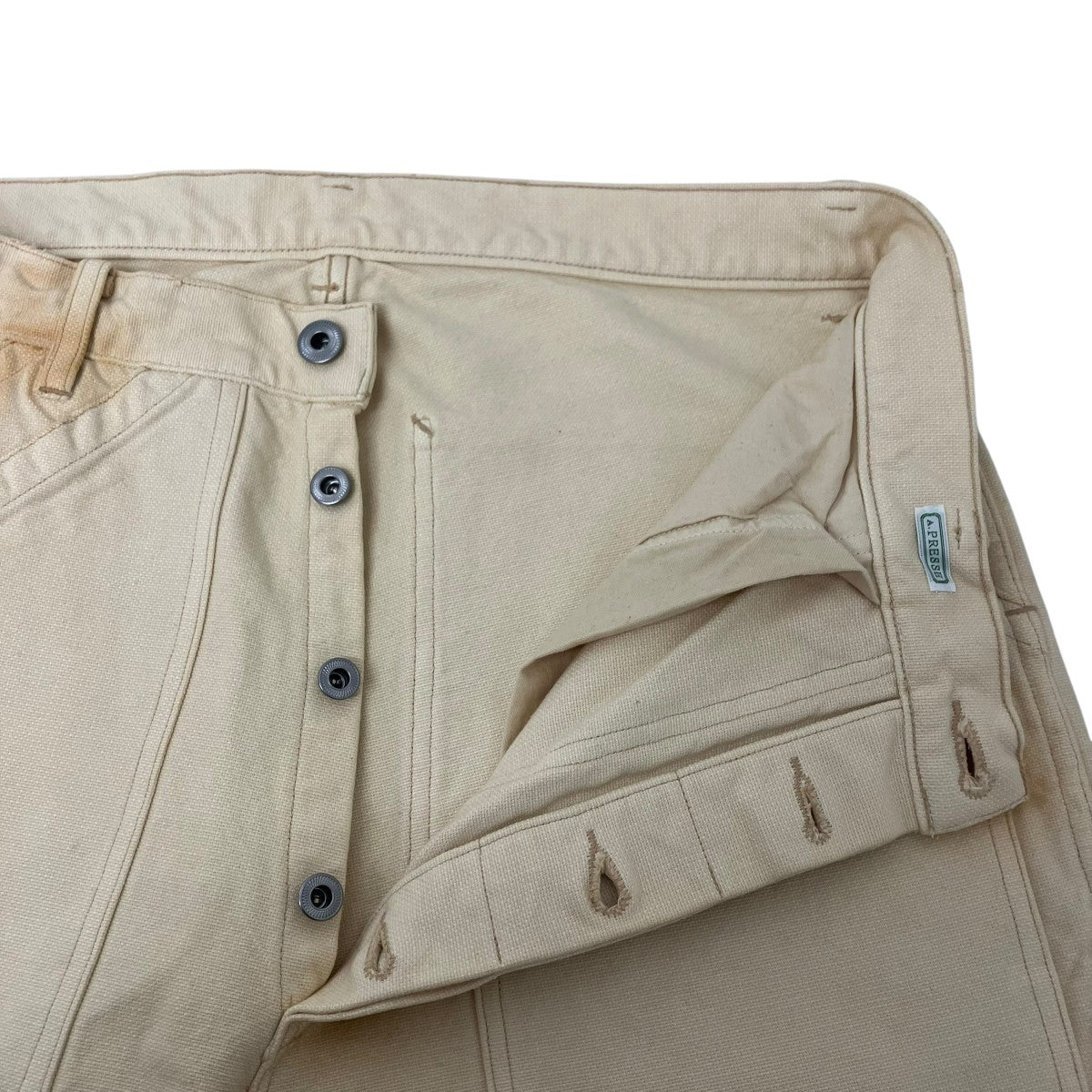 APRESSE Vintage Silk Hemp Double Knee Pants ダブルニーパンツ 古着・中古-4枚目のアイテム画像