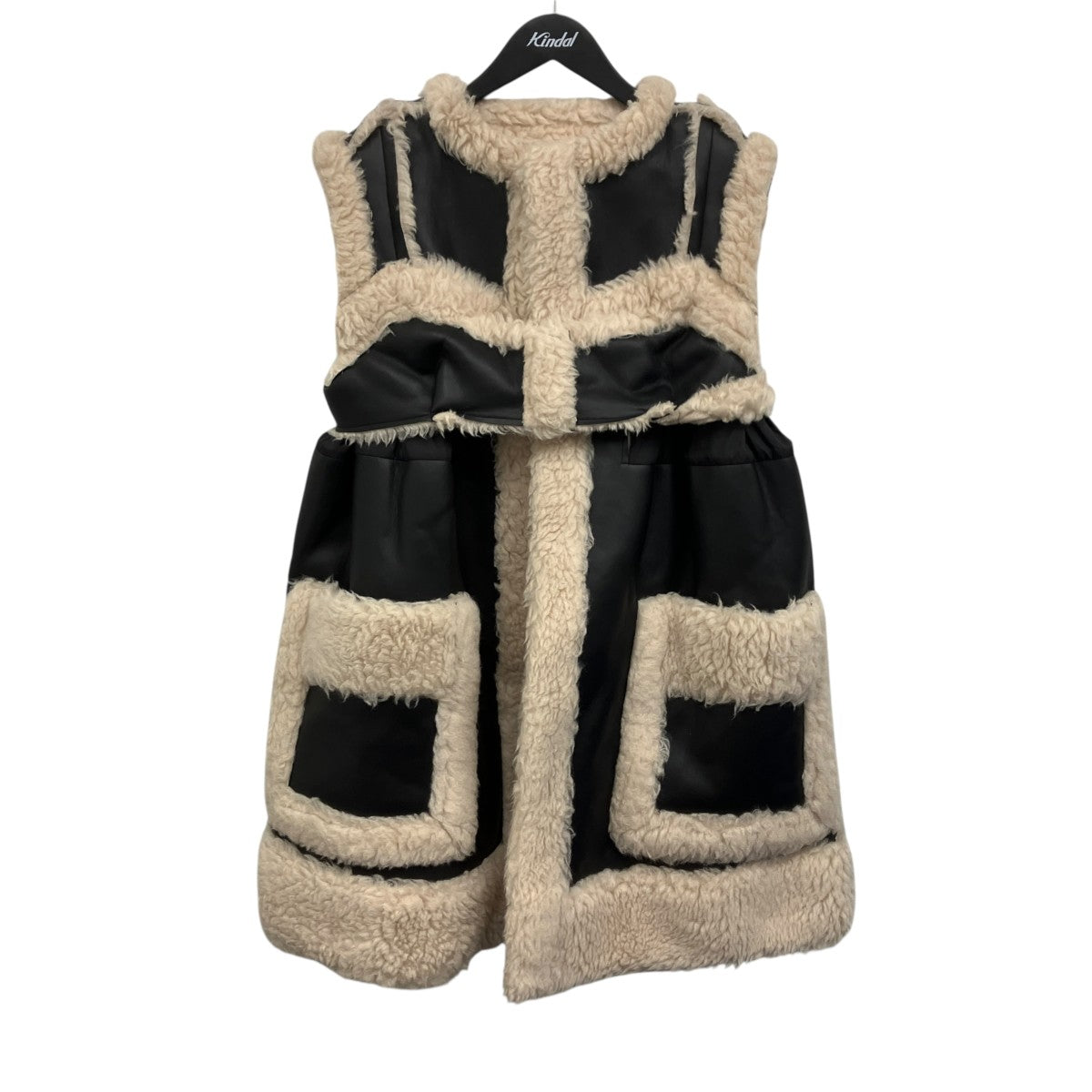 アスティエ　サカイ　ボウル　ほぼ未使用 sacai(サカイ) シアリングボアベスト ブラック サイズ 1｜【公式