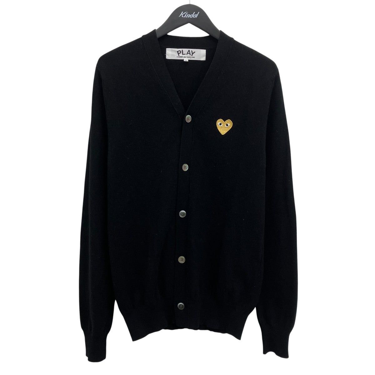 PLAY COMME des GARCONS 胸ハートカーディガン 古着・中古-1枚目のアイテム画像