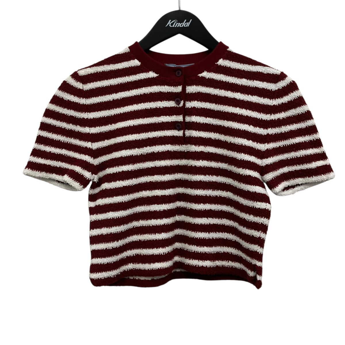 PRADA コットンブークレ クルーネック セーター 古着・中古-1枚目のアイテム画像