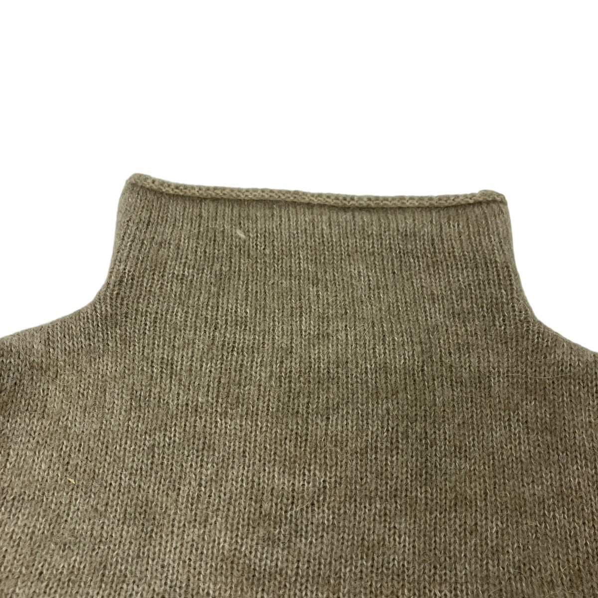 アルパカ混フリンジニット