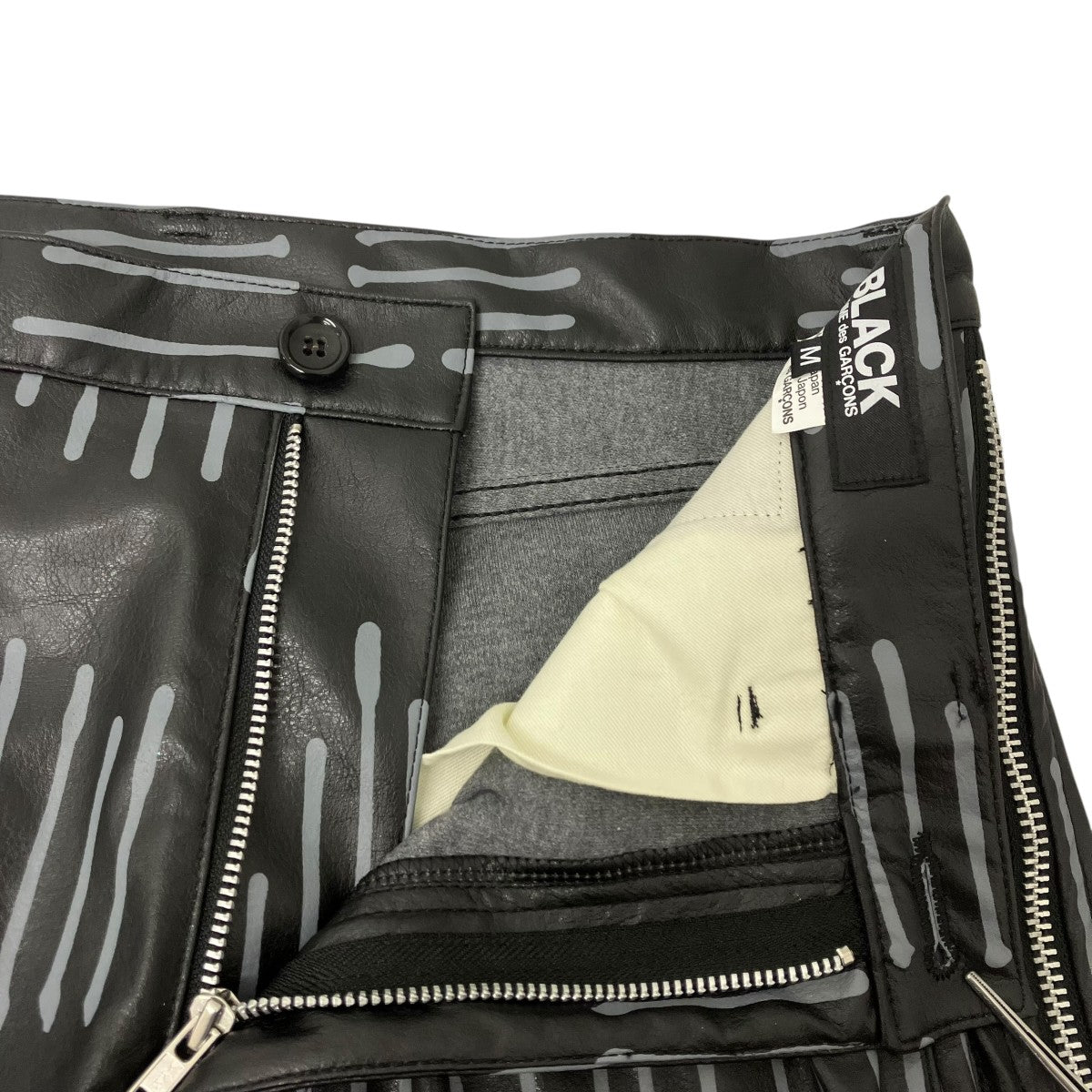 BLACK COMME des GARCONS フェイクレザーパンツ 古着・中古-5枚目のアイテム画像