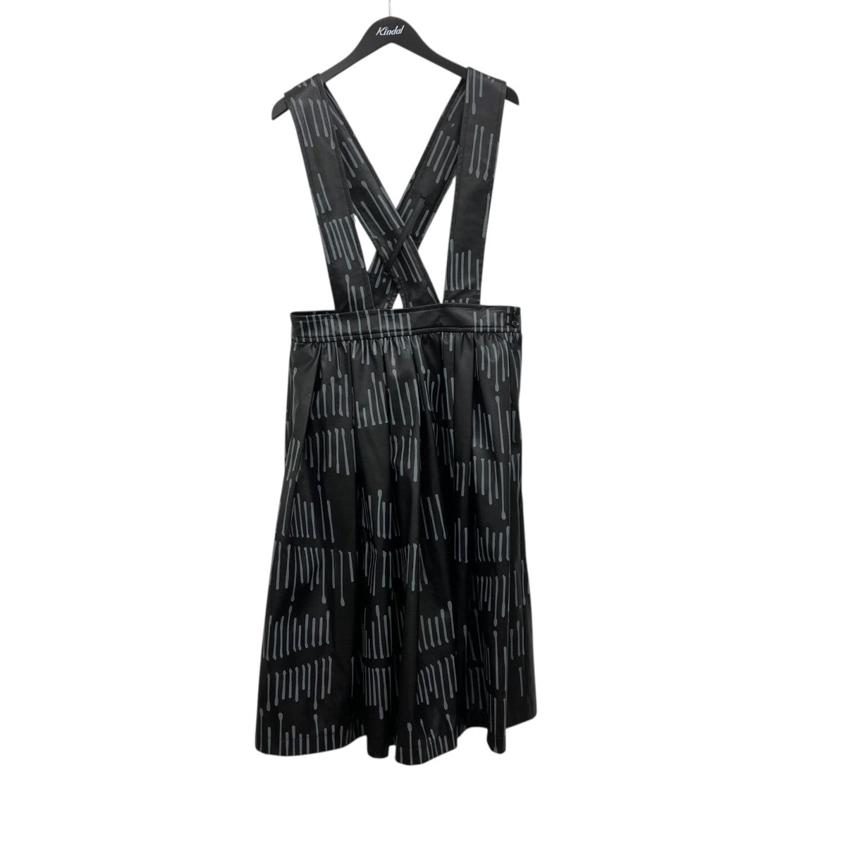 BLACK COMME des GARCONS フェイクレザー吊りスカート 古着・中古-1枚目のアイテム画像