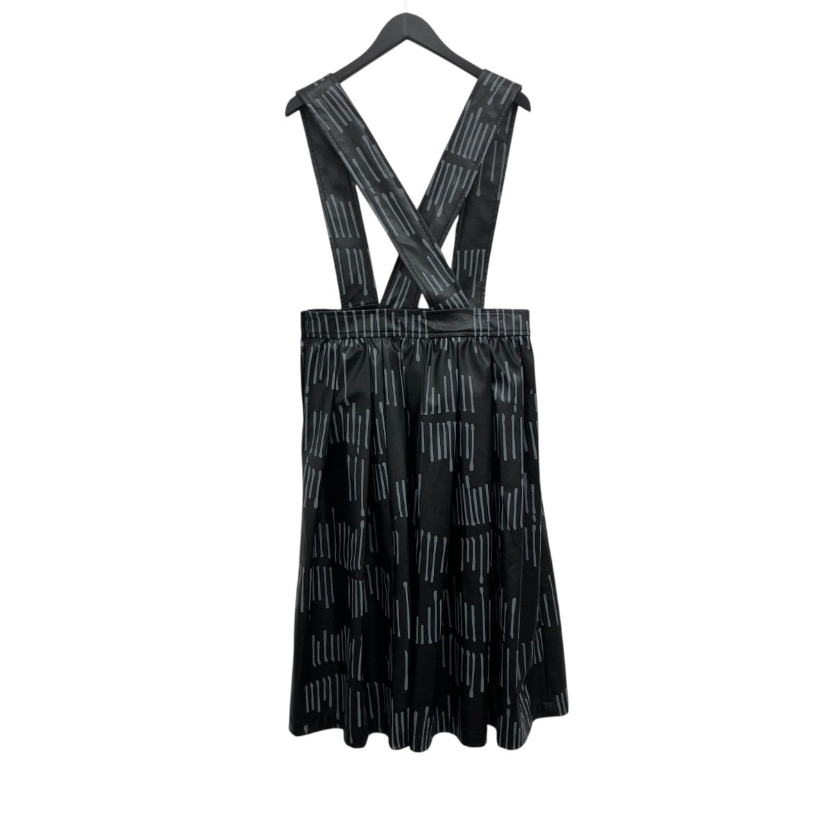 BLACK COMME des GARCONS フェイクレザー吊りスカート 古着・中古-2枚目のアイテム画像
