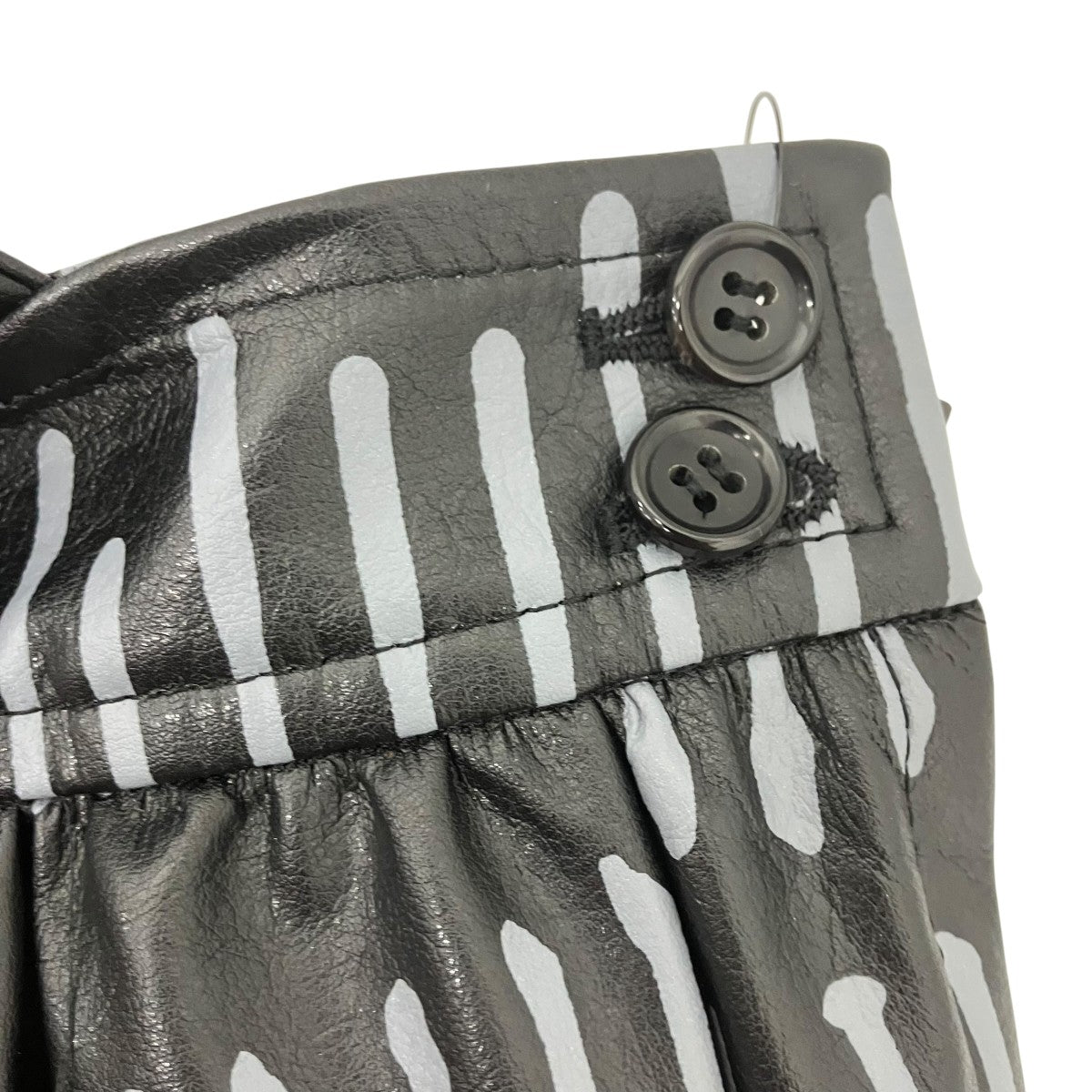 BLACK COMME des GARCONS フェイクレザー吊りスカート 古着・中古-6枚目のアイテム画像