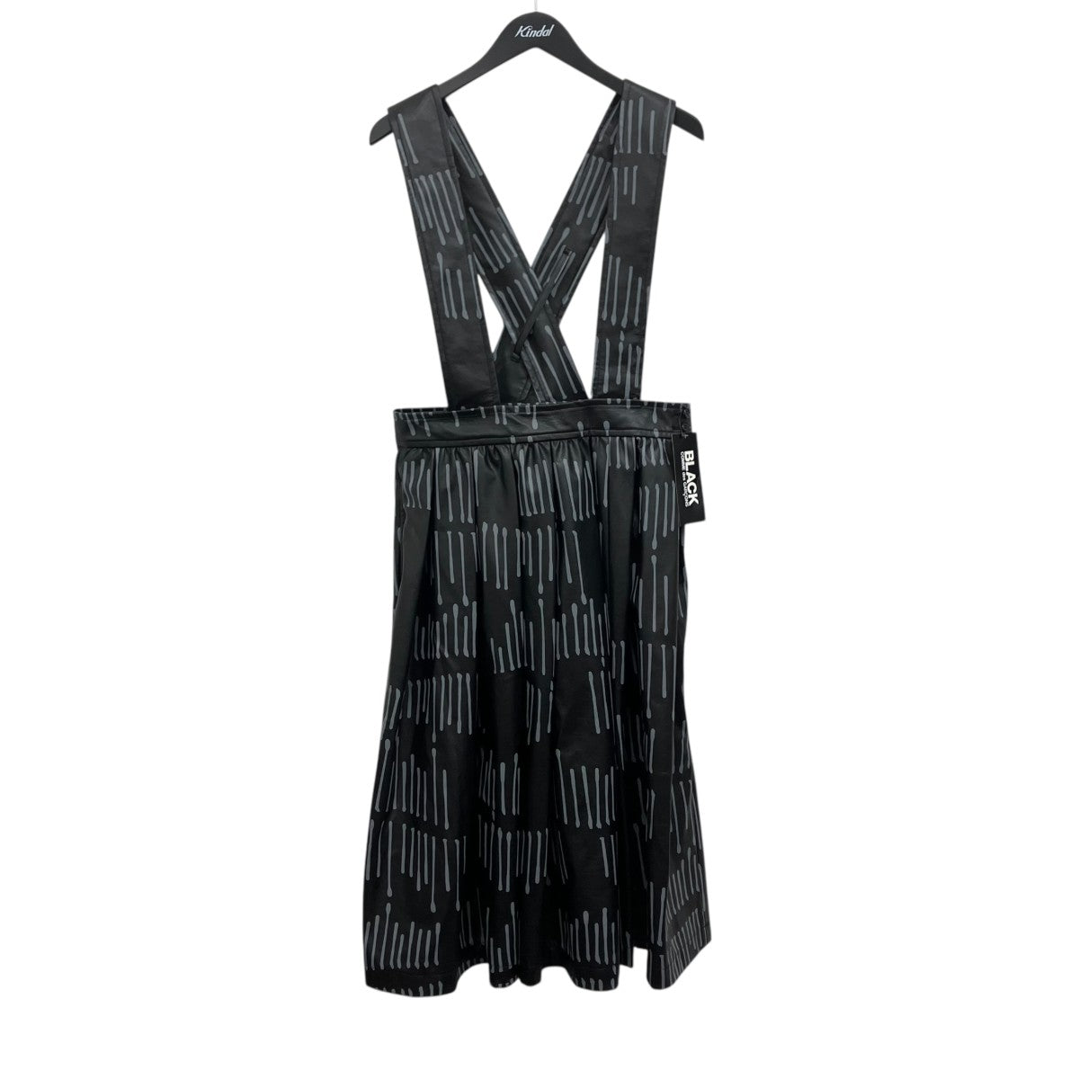 BLACK COMME des GARCONS フェイクレザー吊りスカート 古着・中古-1枚目のアイテム画像
