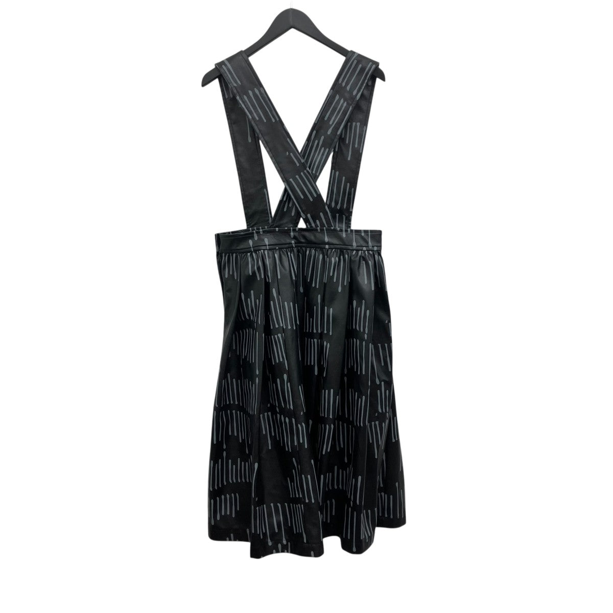 BLACK COMME des GARCONS フェイクレザー吊りスカート 古着・中古-2枚目のアイテム画像