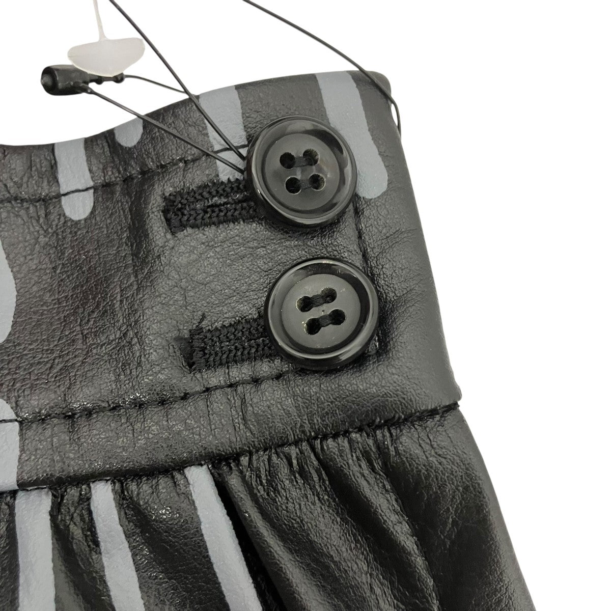 BLACK COMME des GARCONS フェイクレザー吊りスカート 古着・中古-5枚目のアイテム画像