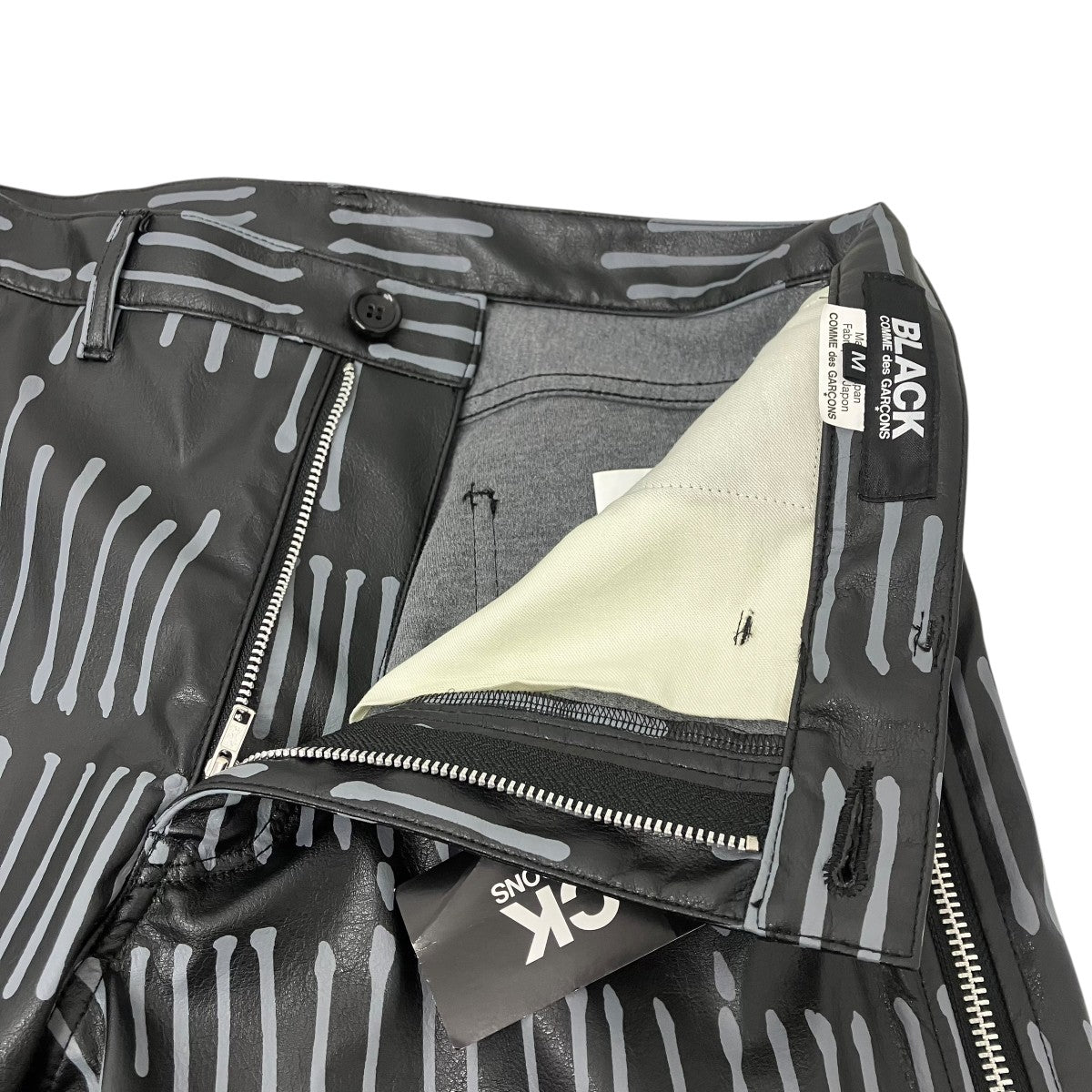 BLACK COMME des GARCONS フェイクレザーパンツ 古着・中古-4枚目のアイテム画像