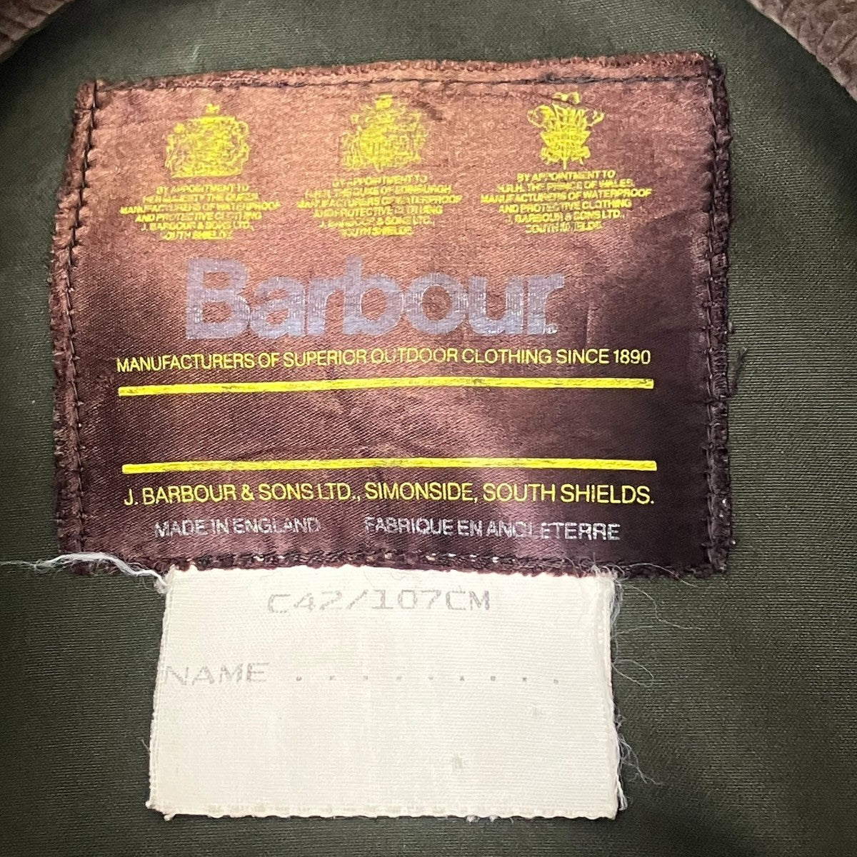 Barbour ベンタイルジャケット 古着・中古-9枚目のアイテム画像