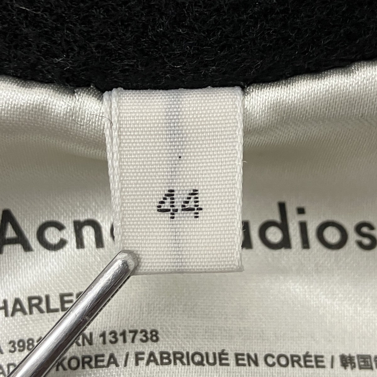 ACNE STUDIOS ウールカシミヤコート 古着・中古-6枚目のアイテム画像