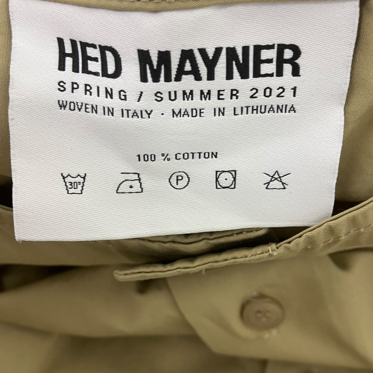Hed Mayner オーバーサイズノースリーブシャツ 古着・中古-5枚目のアイテム画像