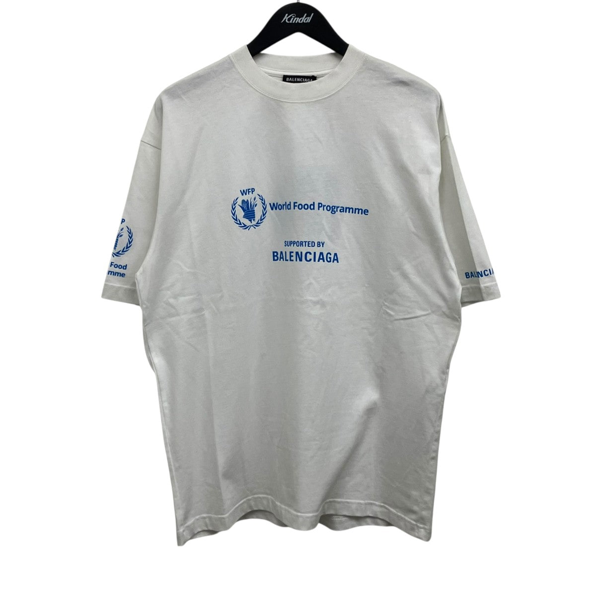 BALENCIAGA WFPロゴプリントオーバーサイズTシャツ 古着・中古-1枚目のアイテム画像