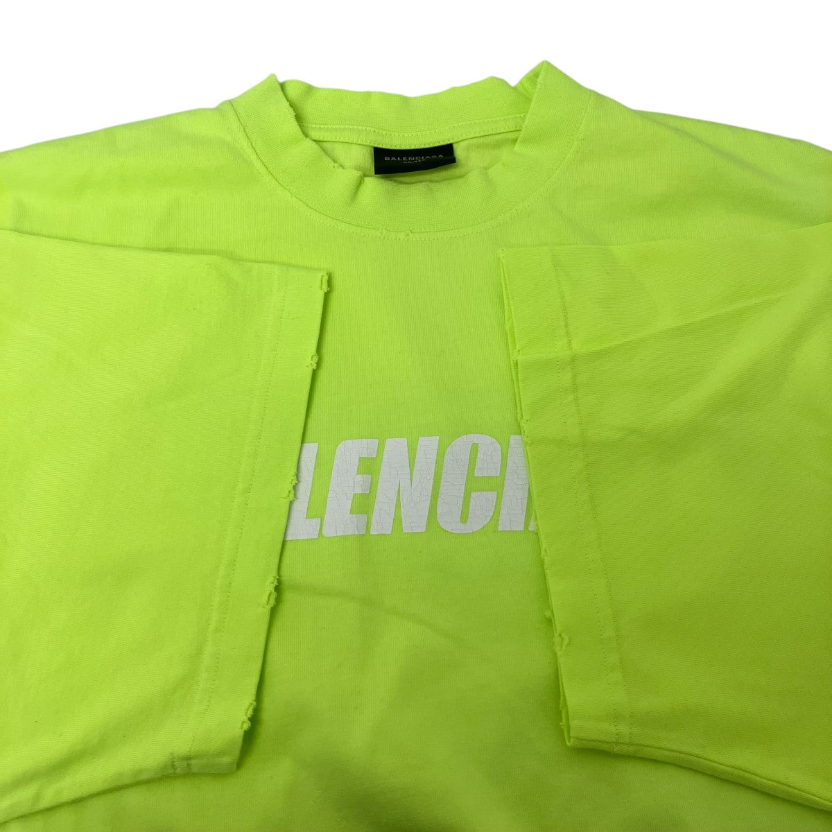 BALENCIAGA ダメージ加工 ロゴプリント オーバーサイズ Ｔシャツ 古着・中古-4枚目のアイテム画像