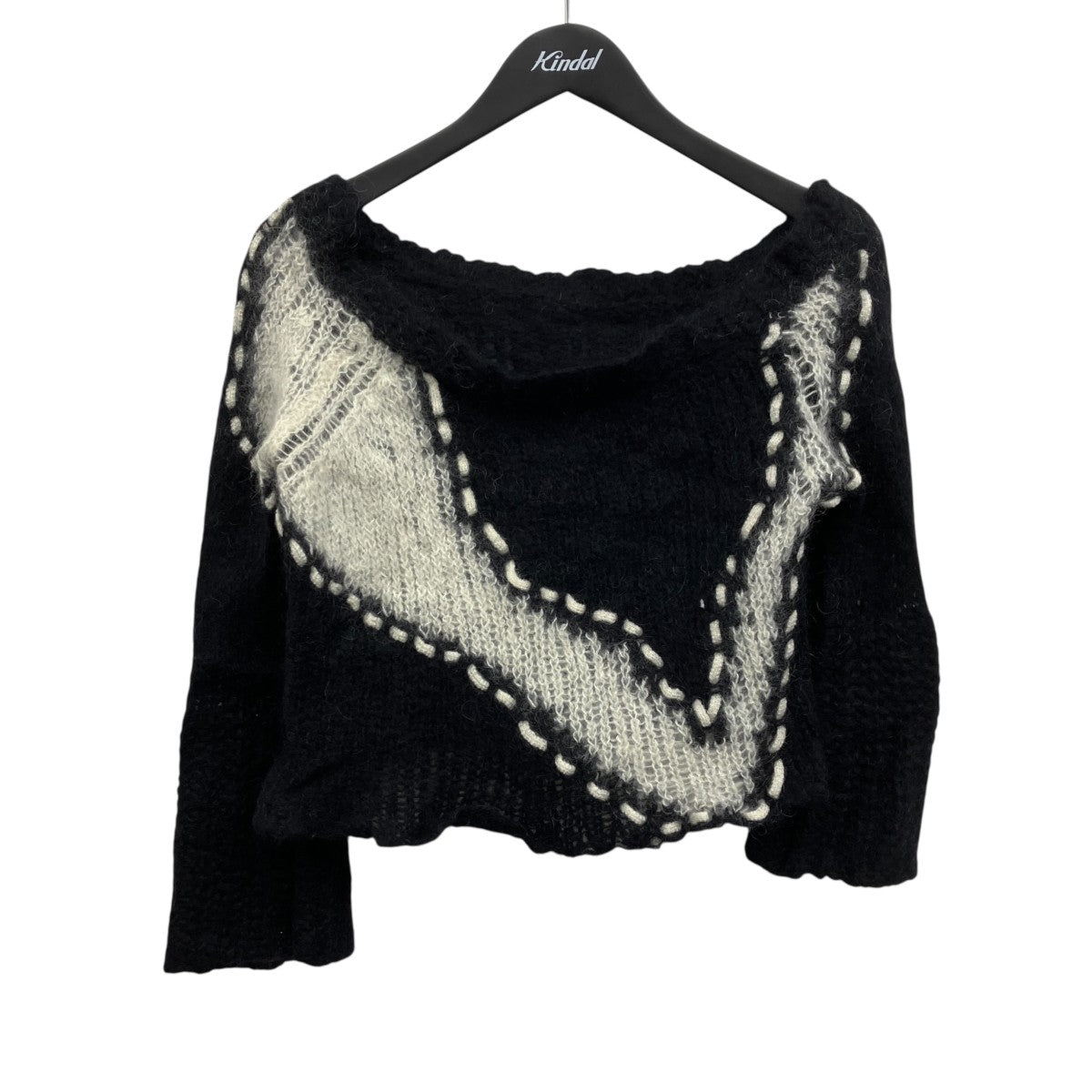 S big symbol knit アシンメトリーセーター