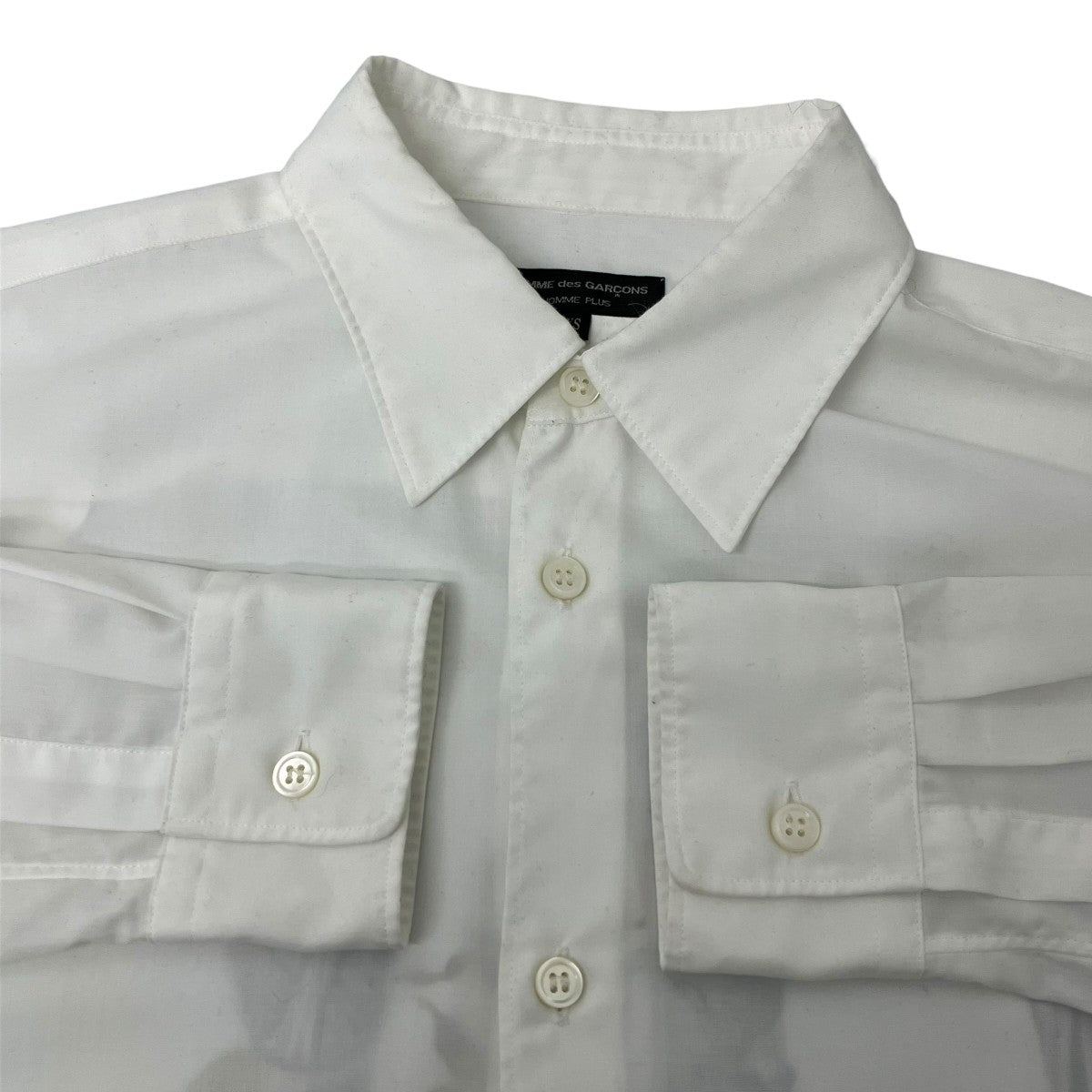 COMME des GARCONS HOMME PLUS バックプリントロングシャツ 古着・中古-4枚目のアイテム画像