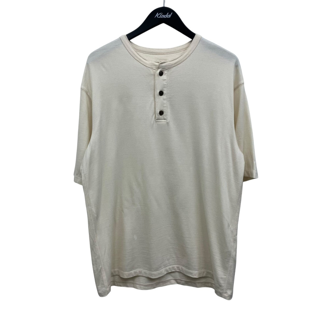 CALMLENCE シルク混ヘンリーネックTシャツ 古着・中古-1枚目のアイテム画像