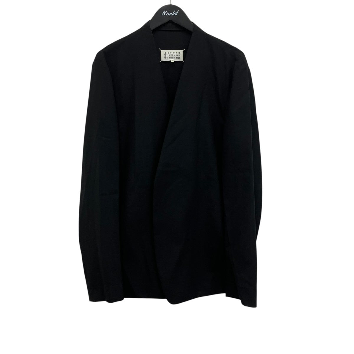 メゾンマルジェラ　ノーカラー黒ジャケット 中綿　春夏 希少サイズ48 Maison Margiela(メゾンマルジェラ) ノーカラージャケット S50BN0357
