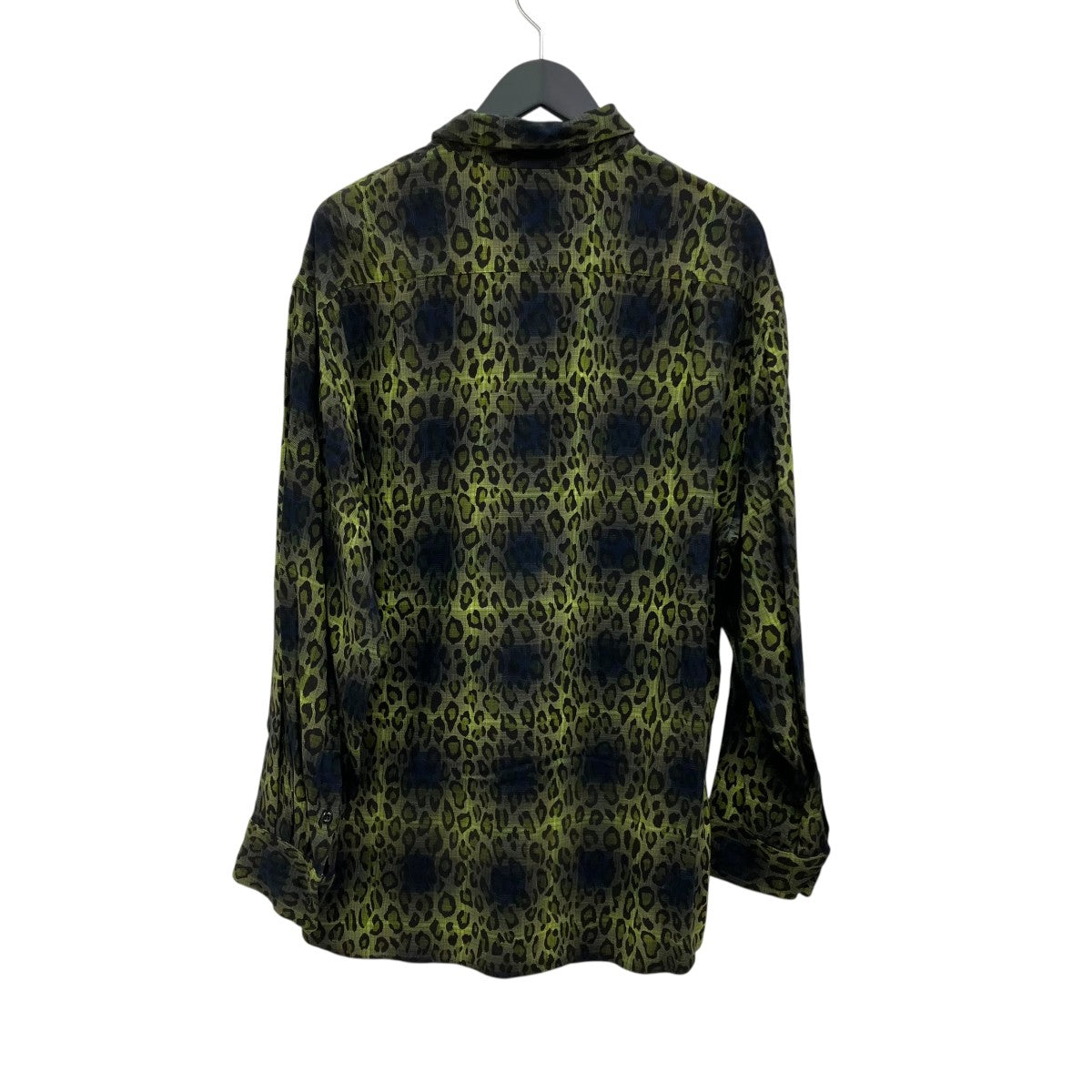 LAD MUSICIAN OMBRE CHECK +LEOPARD PT BIG SHIRTオンブレチェック、レオパード長袖シャツ2222-143 古着・中古-2枚目のアイテム画像