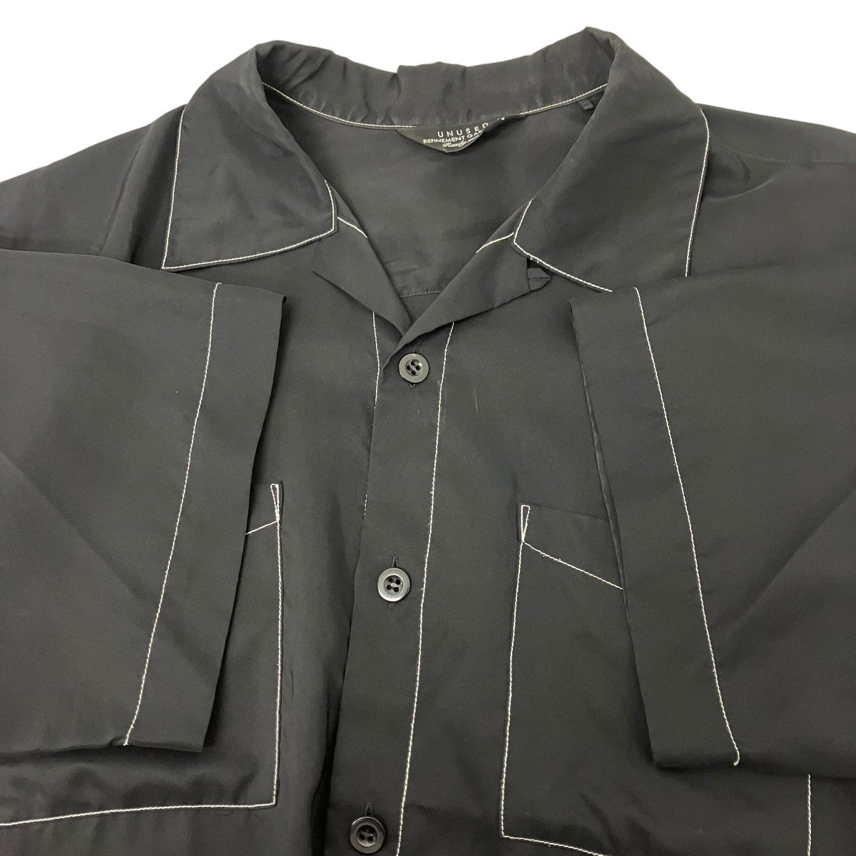 UNUSED シルクオープンカラーシャツ 古着・中古-4枚目のアイテム画像