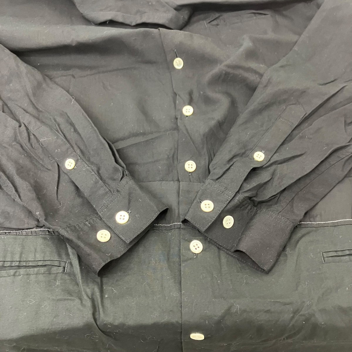 JohnUNDERCOVER 切替ロングシャツ 古着・中古-4枚目のアイテム画像