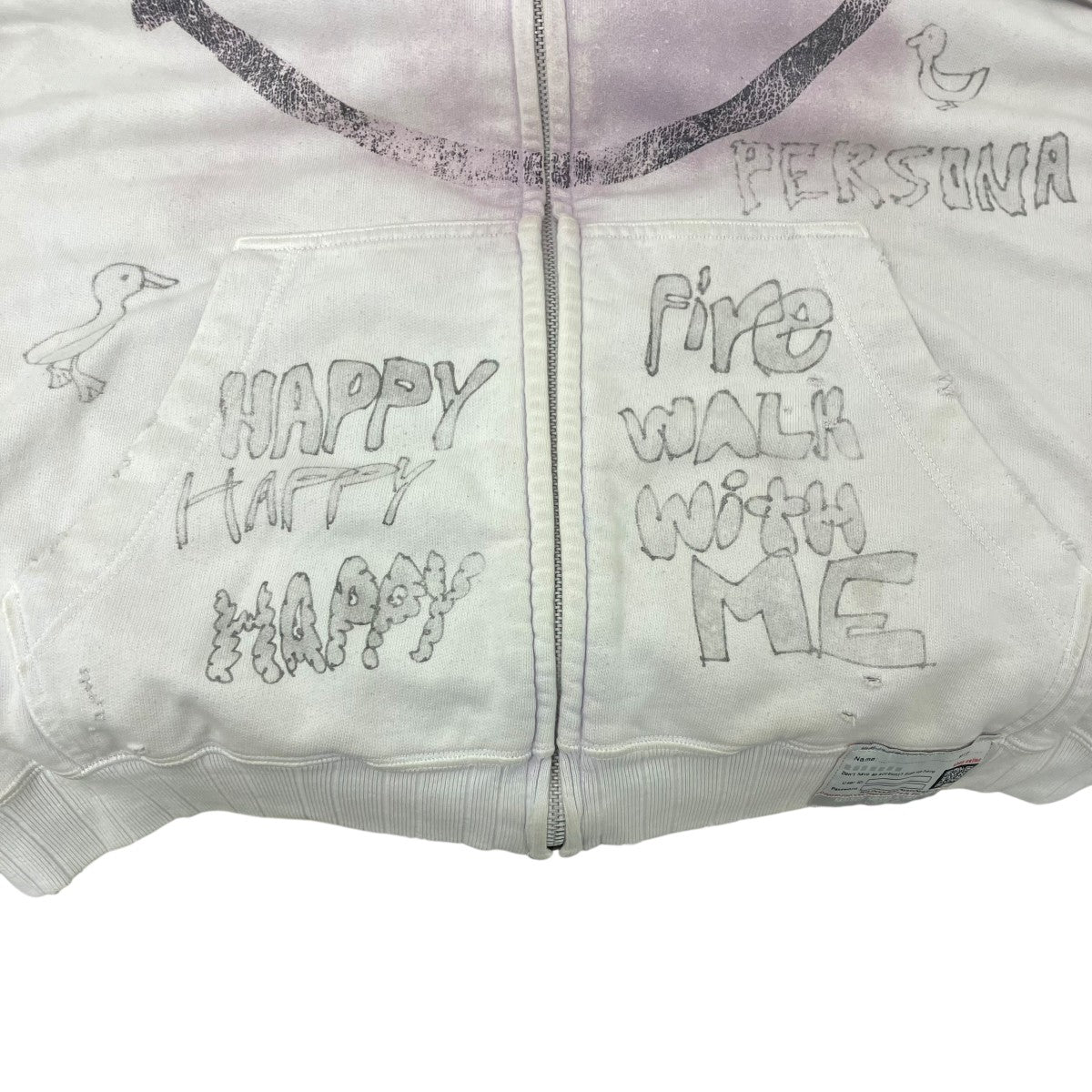 Maison MIHARA YASUHIRO Bleached Smily Face Print ブリーチスマイルジップパーカー 古着・中古-5枚目のアイテム画像