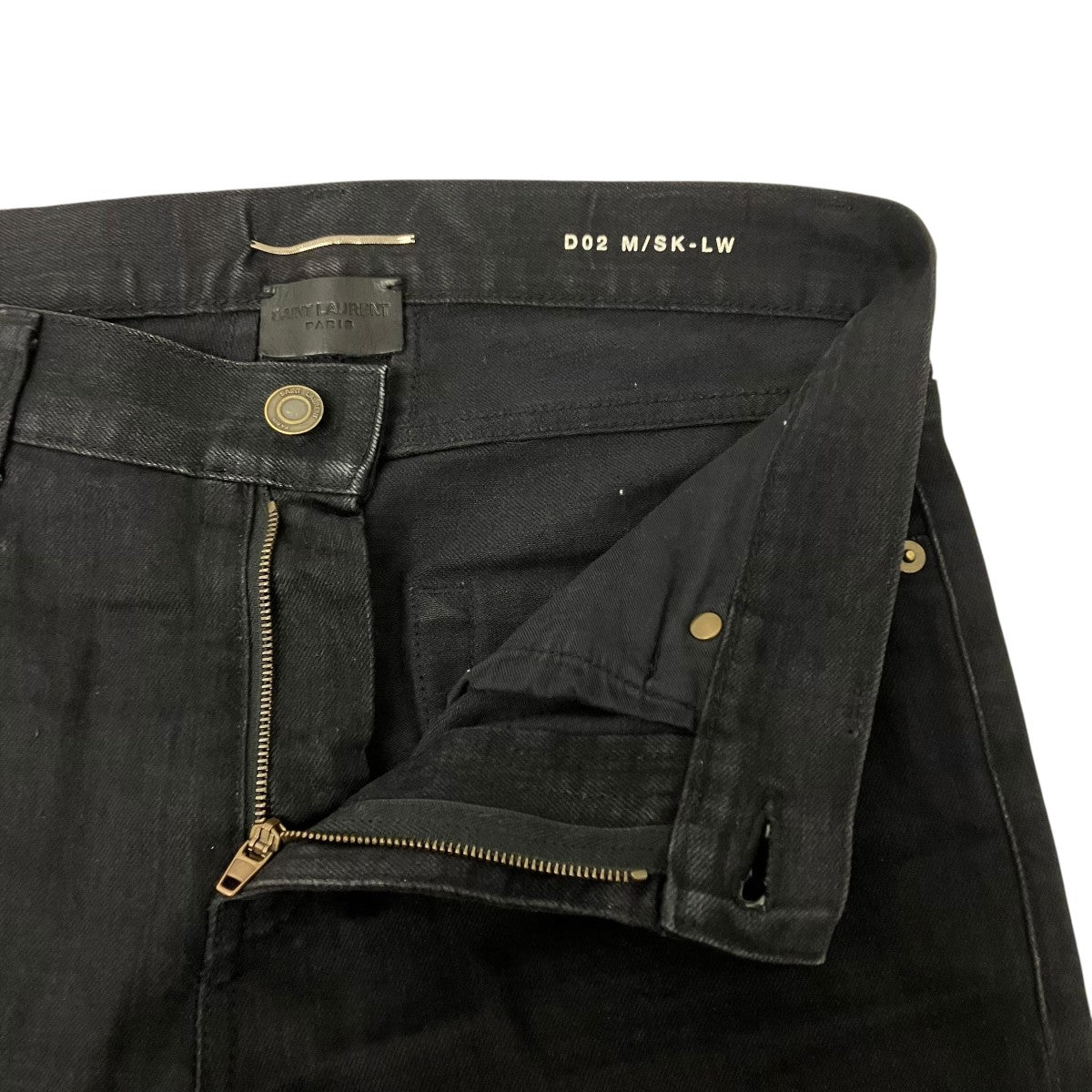 Saint Laurent Paris エディ期 デストロイクラッシュ加工デニム 古着・中古-4枚目のアイテム画像