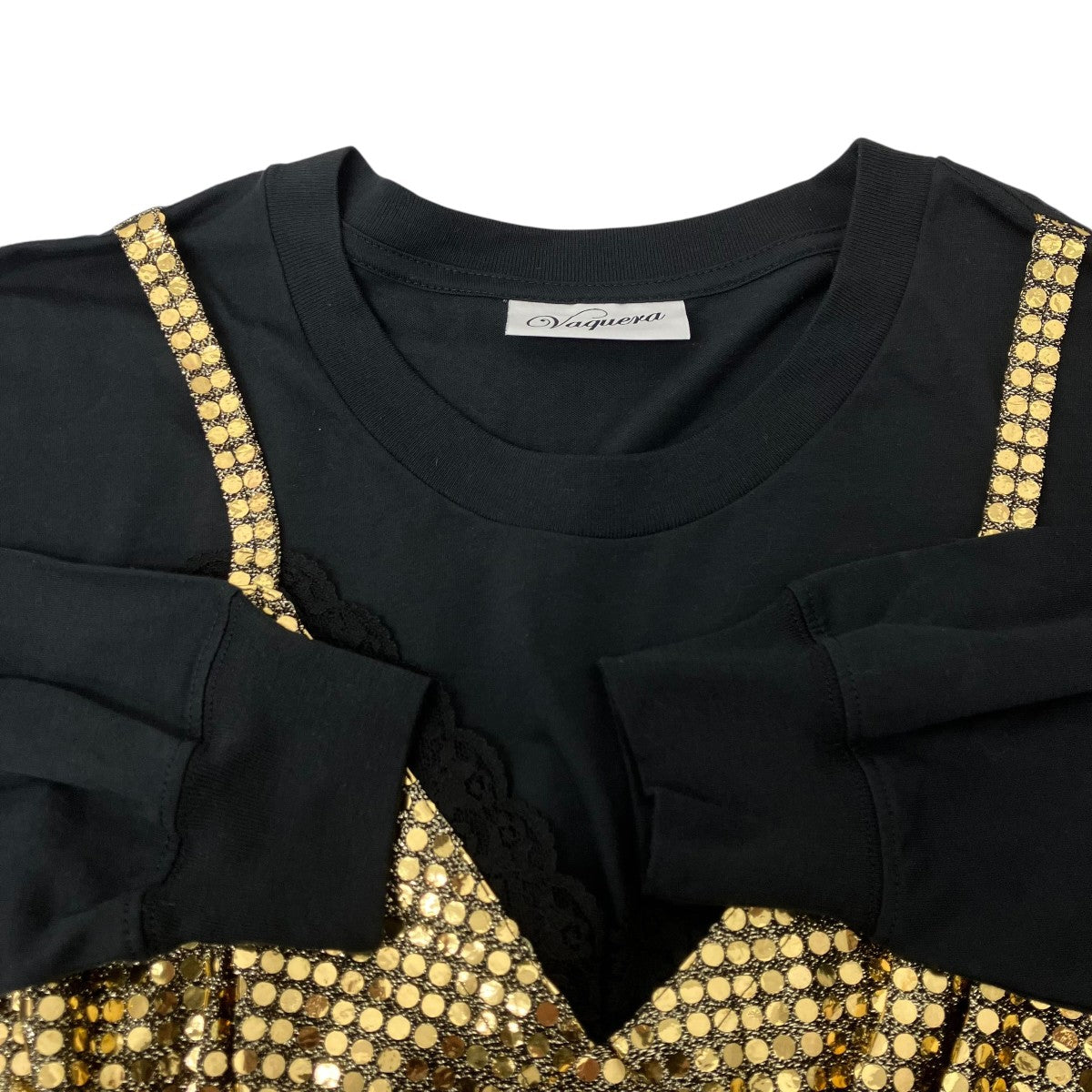 Vaquera スパンコールワンピース 古着・中古-4枚目のアイテム画像