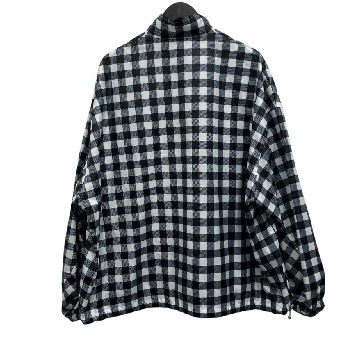 POLYESTER WIND TRACK JACKET チェックナイロンジャケット