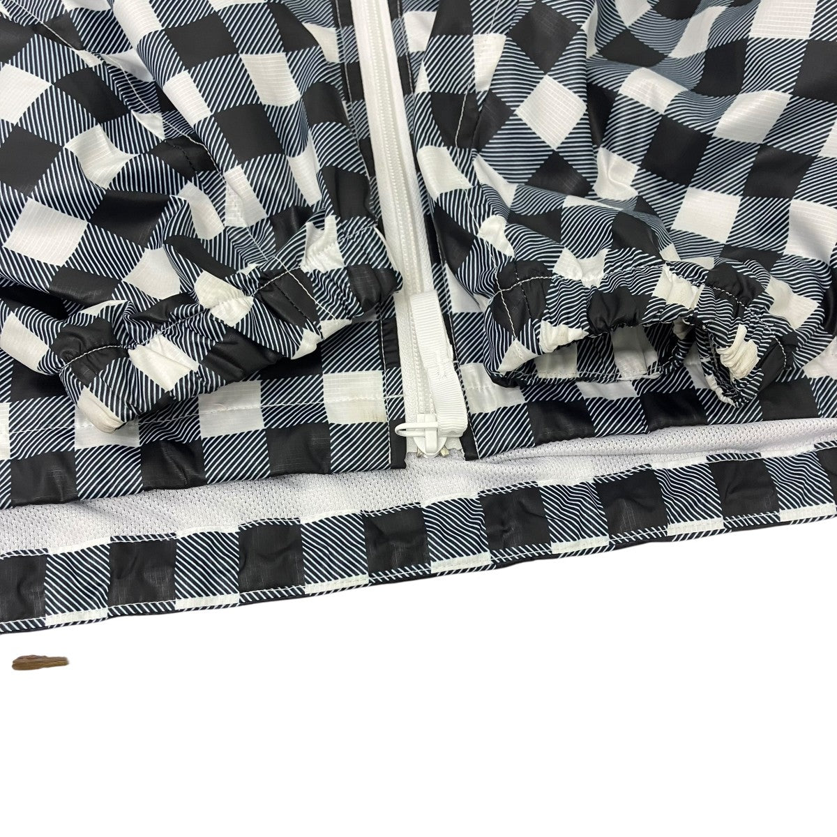 POLYESTER WIND TRACK JACKET チェックナイロンジャケット