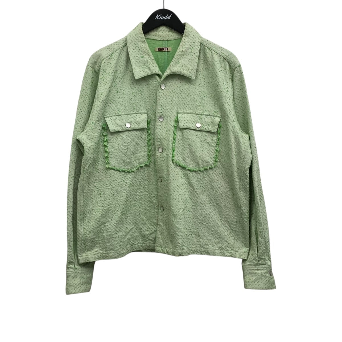 ゆ*と様 RANDY Voice Denim Shirt Green 即日発送 Randy(ランディー) ヴォイスデニムシャツ SS23-RSH01 グリーン サイズ
