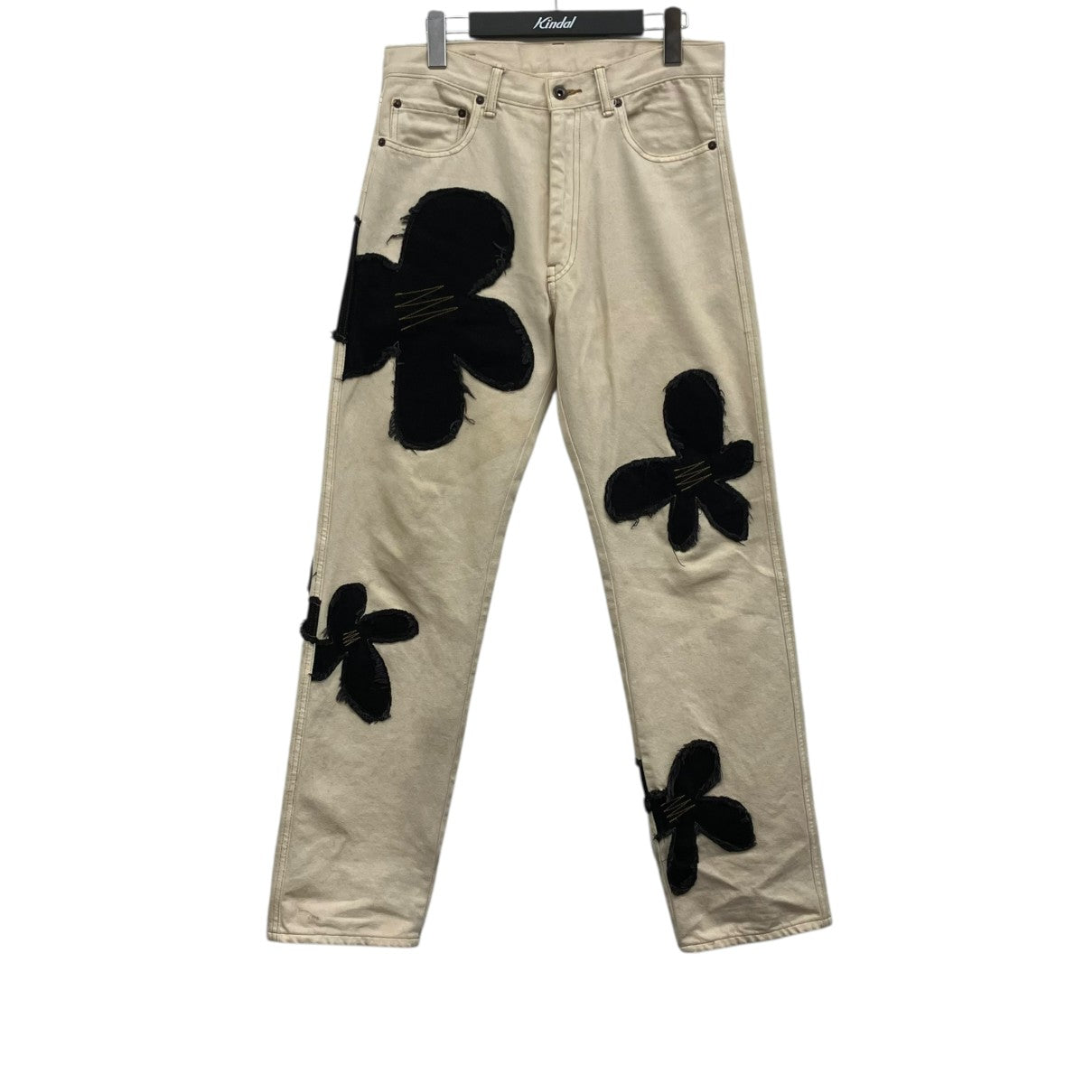 KHOKI Flower pattern denim pants フラワーパターントラウザー 古着・中古-1枚目のアイテム画像