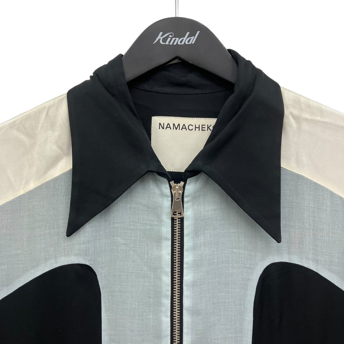 NAMACHEKO カラーブロックジップアップジャケット 古着・中古-3枚目のアイテム画像