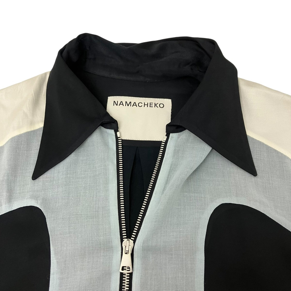 NAMACHEKO(ナマチェコ) カラーブロックジップアップジャケット スカイ